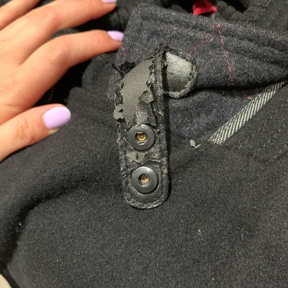 Men’s Classic Black Wool Peacoat size M - Picture 8 of 10